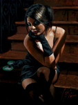 Fabian Perez Fabian Perez Saba on the Stairs