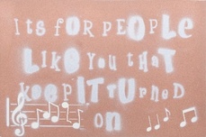 Bernie Taupin Bernie Taupin It's For People Like You - Peach (Original) (Framed)