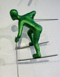 Ancizar Marin Sculptures  Ancizar Marin Sculptures  Cross Country Skier (Forest Green)