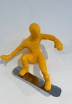 Ancizar Marin Sculptures  Ancizar Marin Sculptures  Jump Snowboarder (Yellow)
