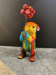 Ancizar Marin Sculptures  Ancizar Marin Sculptures  Pug with Balloons (Small) (Rainbow)
