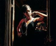 Fabian Perez Fabian Perez Waiting for Customers II