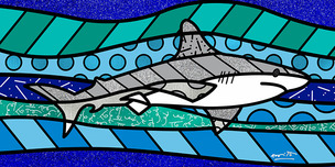 Romero Britto Art Romero Britto Art Brendan's Shark 