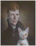 Sebastian Kruger Art Sebastian Kruger Art Young Man with Cat (David Bowie)