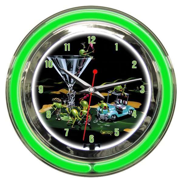 Michael Godard 19th Hole - Neon Clocks (Large) 