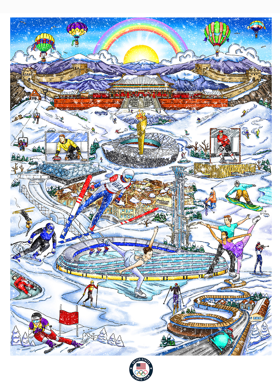 Charles Fazzino Olympic Games: 2022 - Beijing (DX)