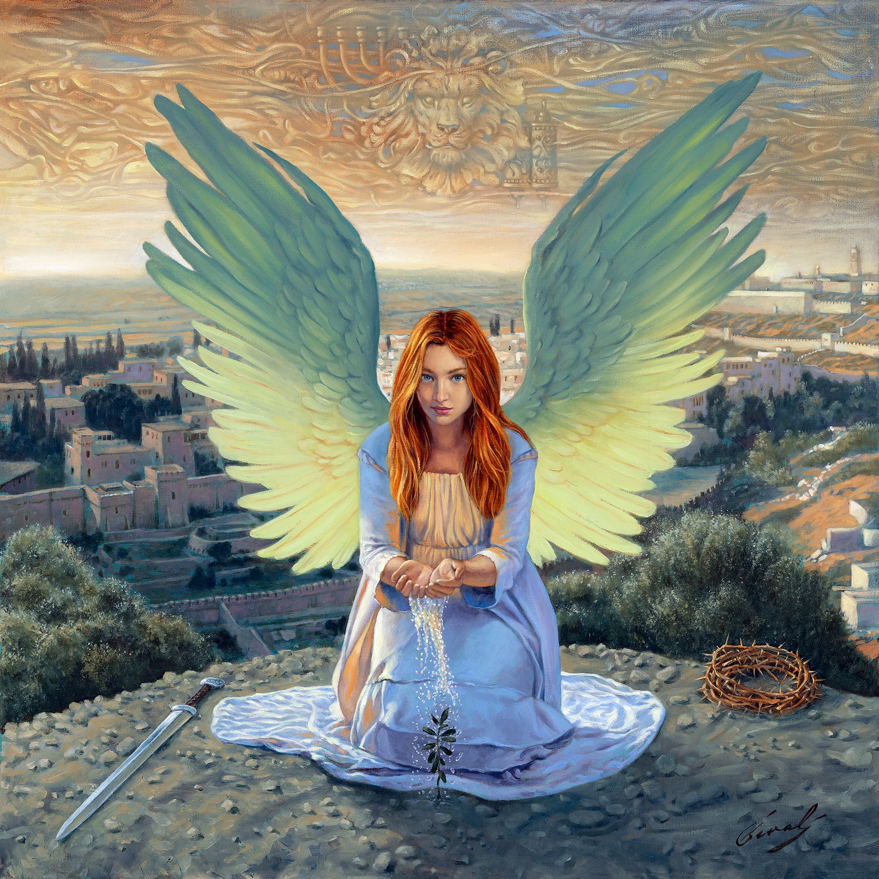 Michael Cheval Angel of Jerusalem (SN) (Stretched)