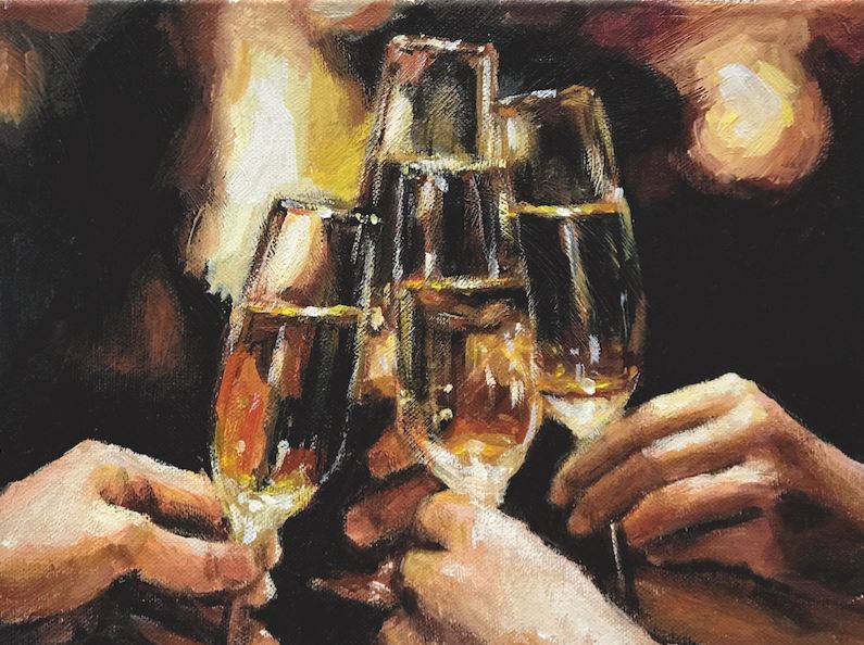 Fabian Perez A Toast with Champagne