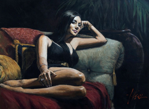 Fabian Perez Monica on the Couch