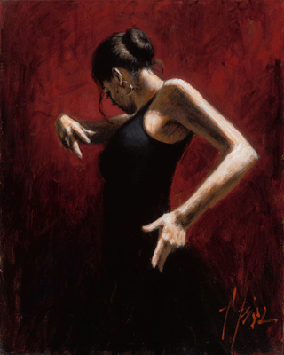Fabian Perez El Baile Del Flamenco Rojo I