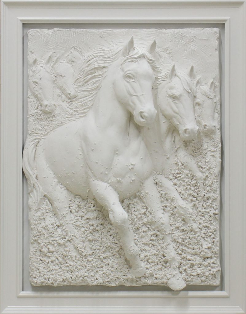 Bill Mack Freedom Horses (Bonded Sand) (Framed)