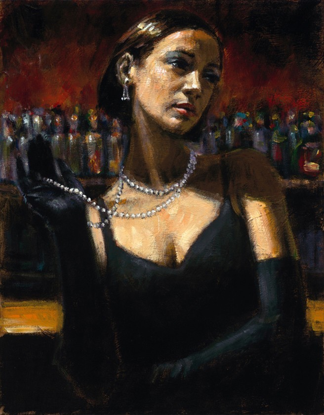 Fabian Perez Gloves and Pearls