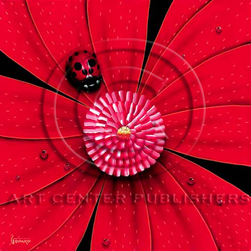 Michael Godard Ladybug - Colored Flower (Paper) (SN)