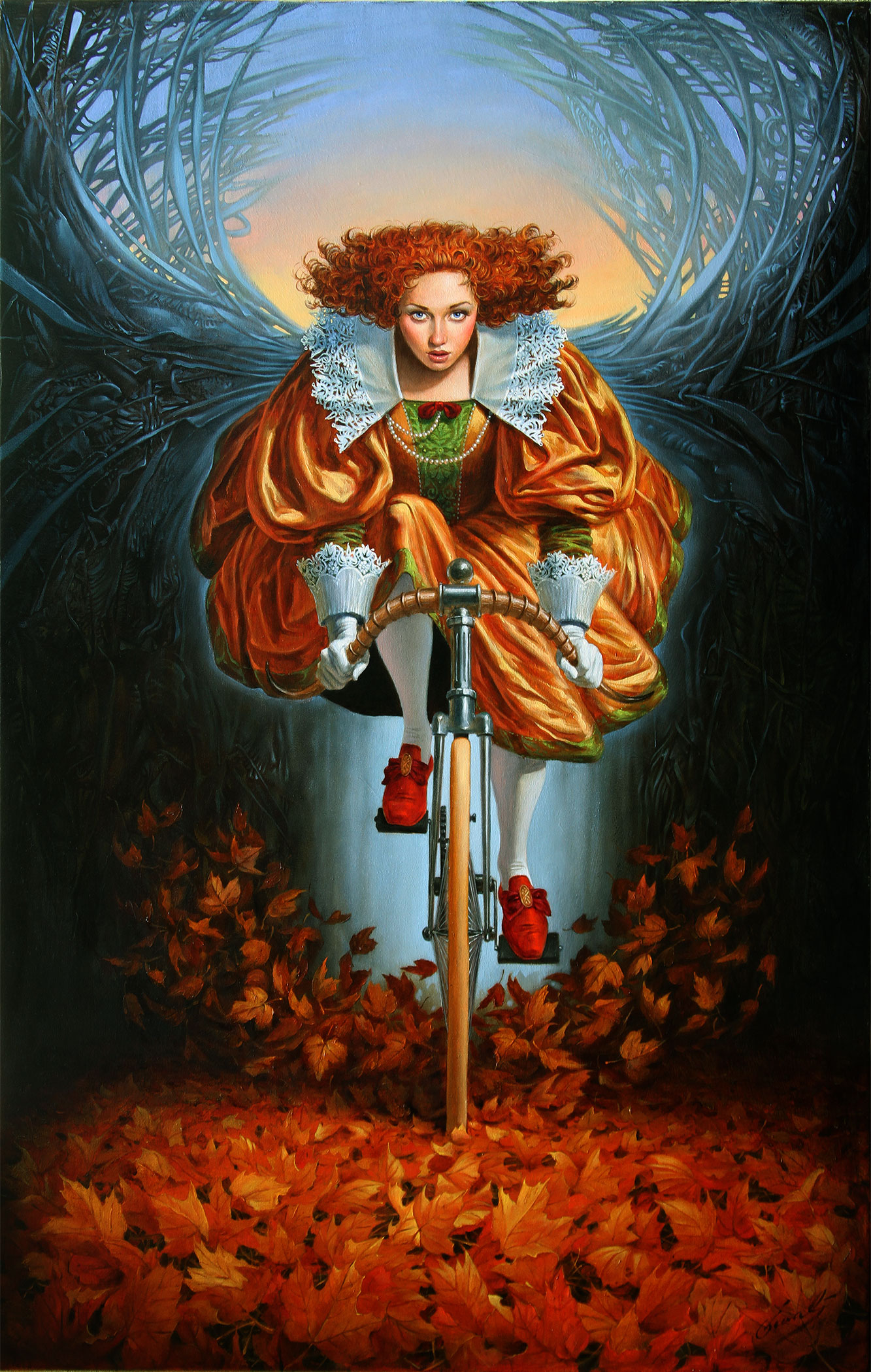 Michael Cheval On the Wings of Fall (SN) (Framed)