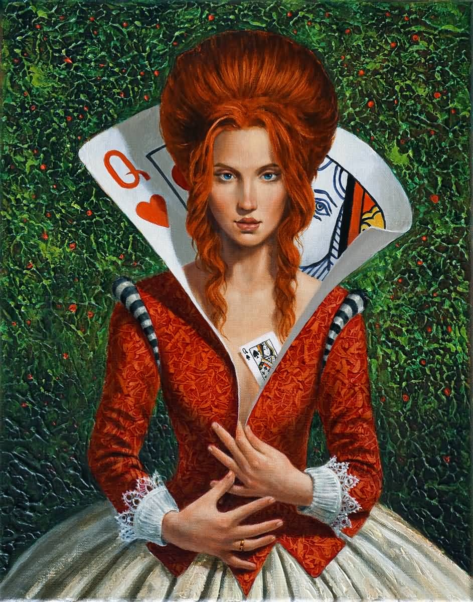 Michael Cheval Queen of Hearts (SN) (Framed)