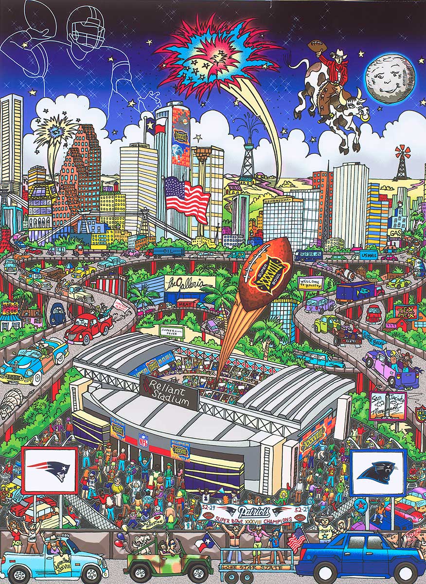 Charles Fazzino Super Bowl XXXVIII: Houston (DX)