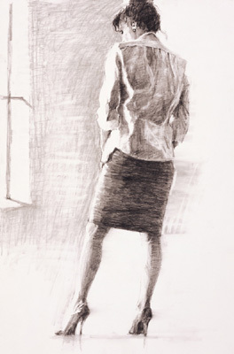 Aldo Luongo Working Girl I (Black & White)