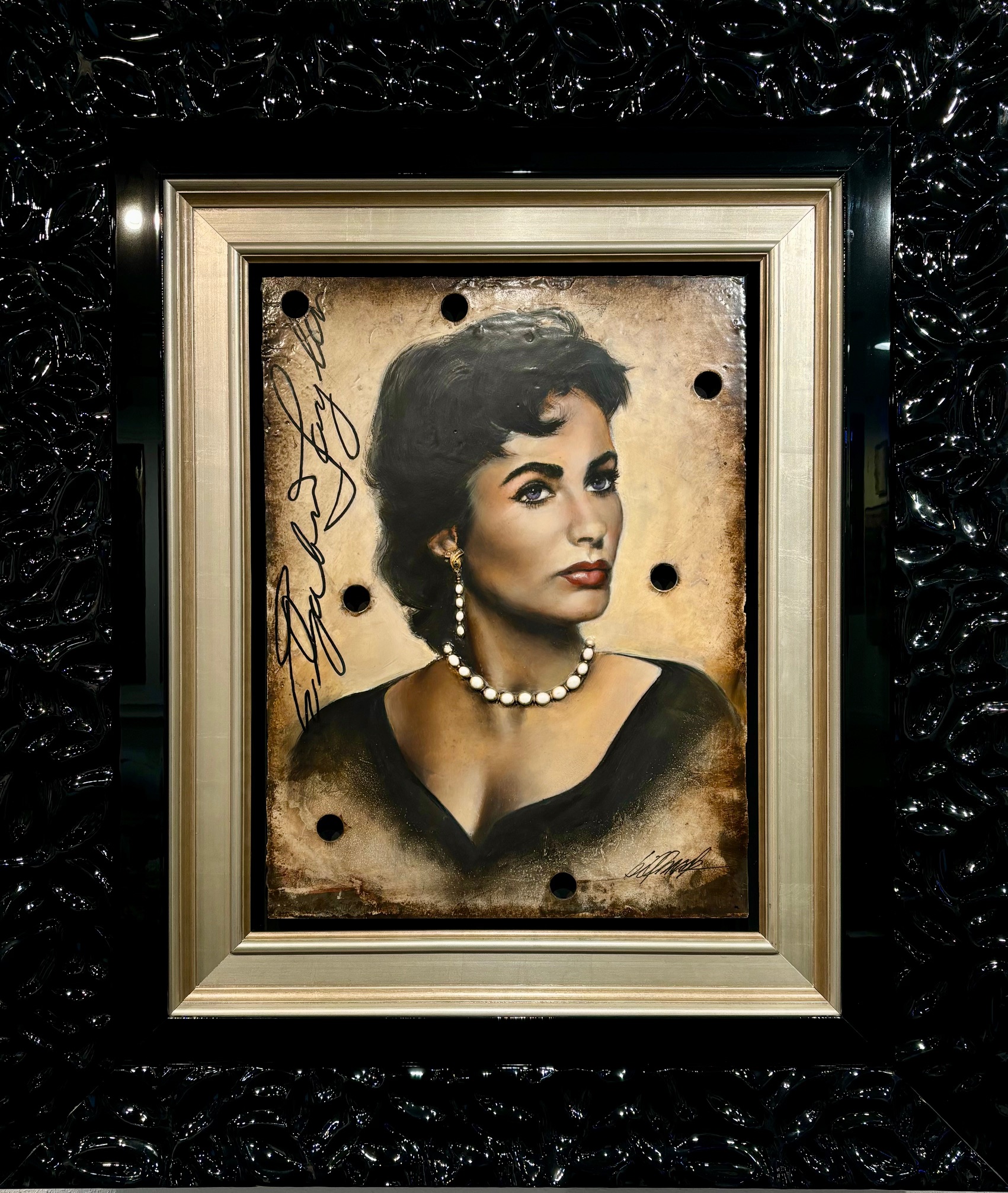 Bill Mack Youthful: Elizabeth Taylor (Original) (Framed)
