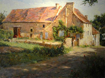 Leonard Wren Maison du Burgundy (36 x 48)