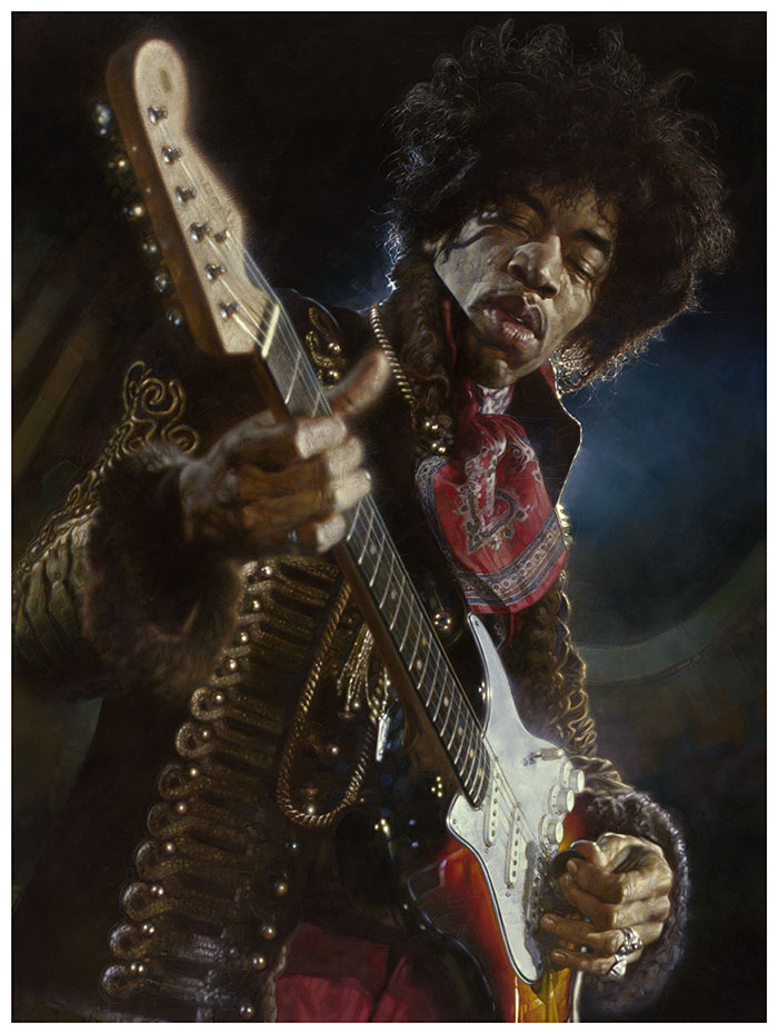 Sebastian Kruger Jimi Hendrix (Illustration Board)