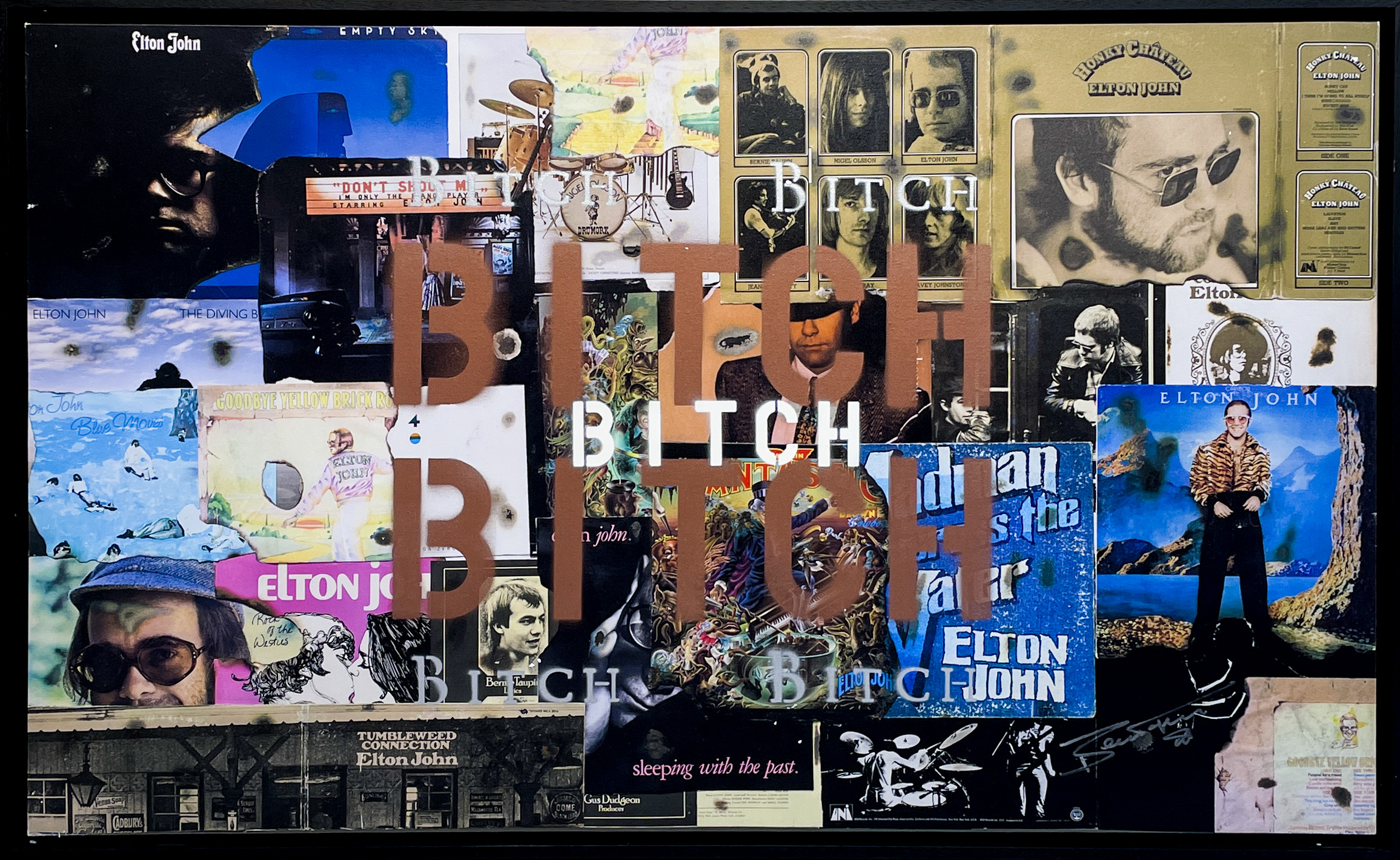 Bernie Taupin Bitch, Bitch, Bitch (Framed)