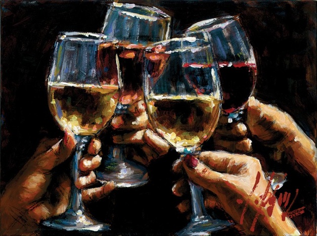 Fabian Perez Red, White, and Rose III