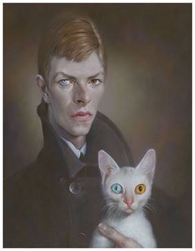 Sebastian Kruger Young Man with Cat (David Bowie)