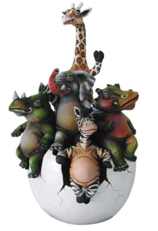Africa Egg - Zebra In Front Carlos and Albert