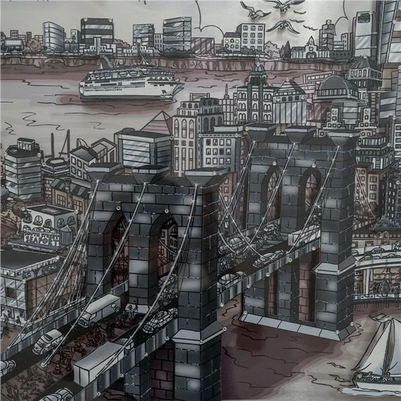 Charles Fazzino Along The East River, NYC