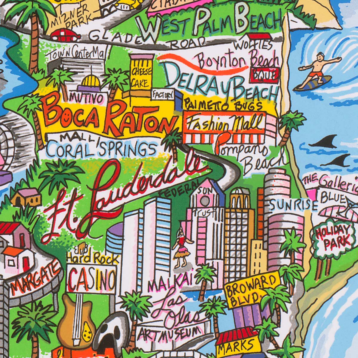 Charles Fazzino Along The Sunshine State