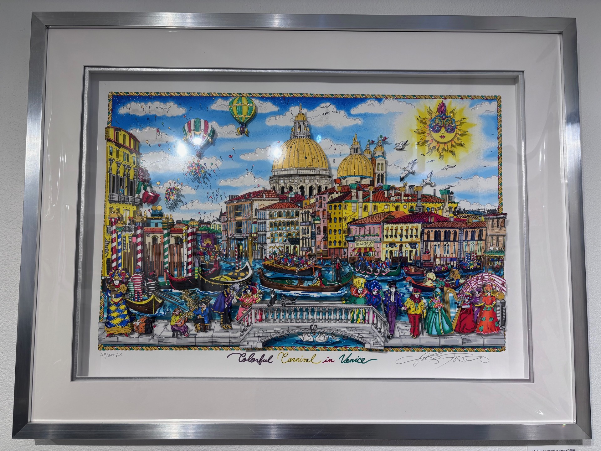 Charles Fazzino Colorful Carnival in Venice
