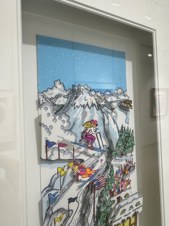 Charles Fazzino Hitting the Slopes