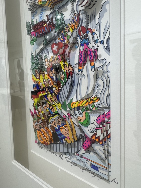 Charles Fazzino Hitting the Slopes