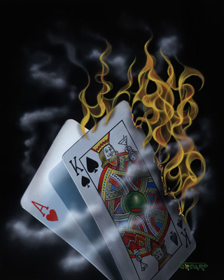 Burning Black Jack Michael Godard