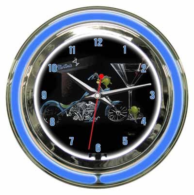 Custom Martini - Neon Clock Michael Godard